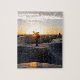 Sunset California Dreams Skateboard Park Freestyle Jigsaw Puzzle