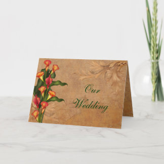 Sunset Calla Lilies Wedding Invitation