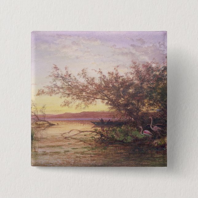 Sunset, Camargue Pinback Button (Front)
