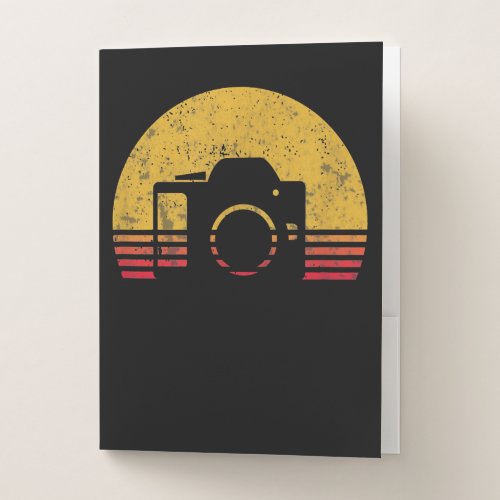 Sunset Camera Photographer Gifts Pocket Folder