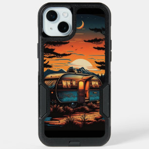 Sunset Camping Trailer iPhone 15 Plus Case
