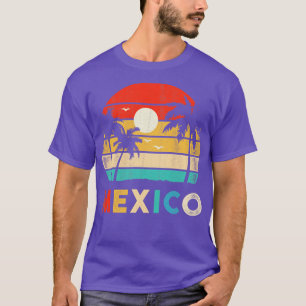 Sunset Cancun Beach Mexico Retro Mexican T-Shirt