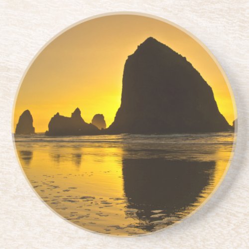 Sunset Cannon Beach Oregon USA Drink Coaster