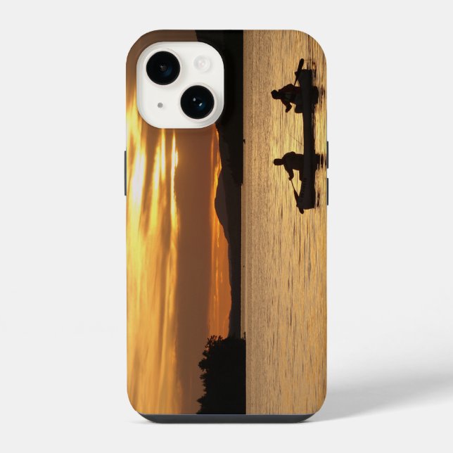Sunset Canoe Iphone Case (Back)