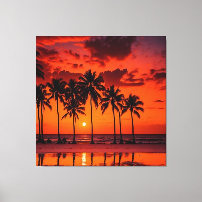 Sunset Canvas Print Wallpaper (Front)