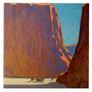 “Sunset Canyon de Chelly” by Edgar Payne Ceramic Tile