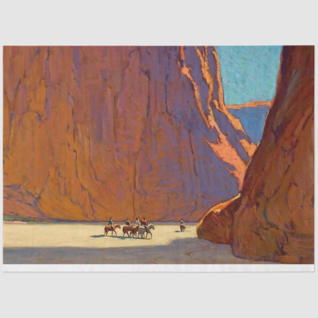 “Sunset Canyon de Chelly” by Edgar Payne Tissue Paper (Front)