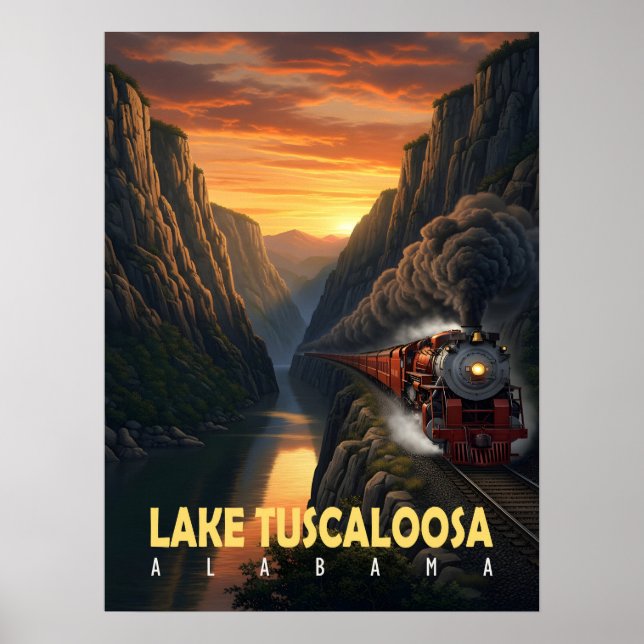 Sunset Canyon – Lake Tuscaloosa, Alabama Poster (Front)