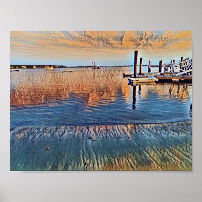 Sunset Cape Cod Dock  Poster (Front)
