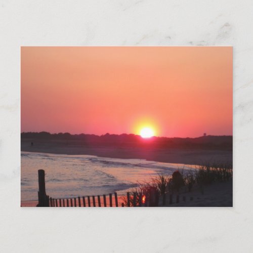 Sunset  Cape May New Jersey Postcard