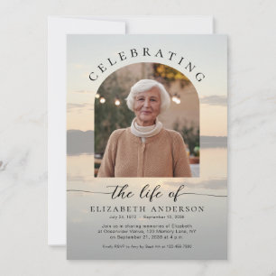 Sunset Celebration of LifeFuneral Photo Invitation