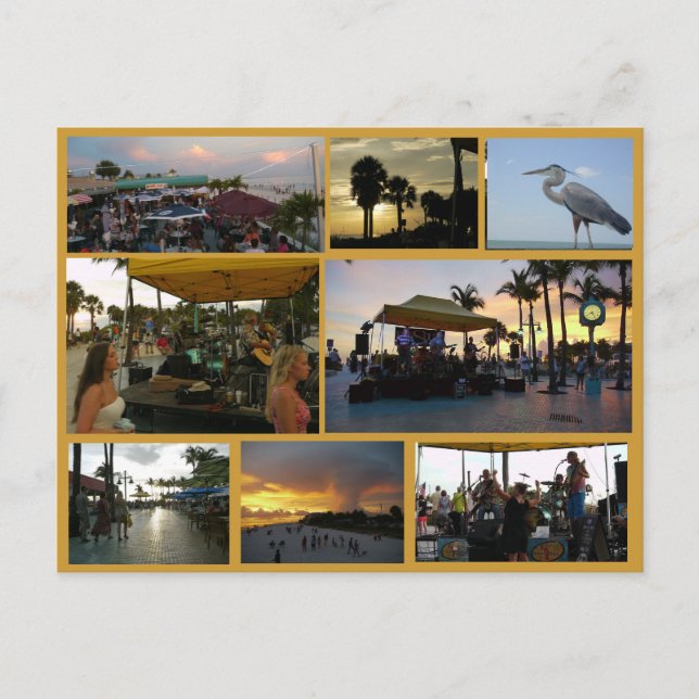 Sunset Celebration Postcard - Fort Myers Beach (Front)