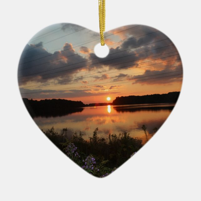 Sunset Ceramic Ornament (Front)