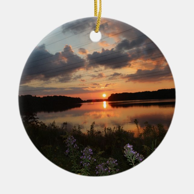 Sunset Ceramic Ornament (Front)