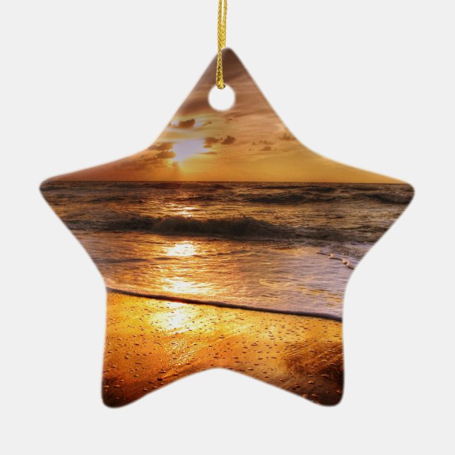 Sunset Ceramic Ornament (Front)