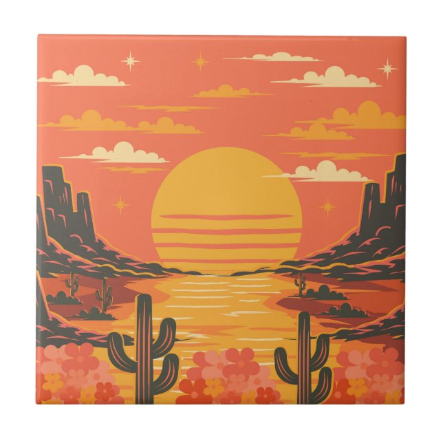 Sunset Ceramic Tile (Front)