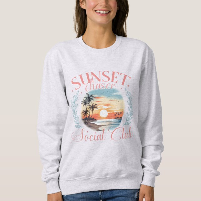 Sunset Chaser Social Club | Cozy Golden Hour  Sweatshirt (Front)