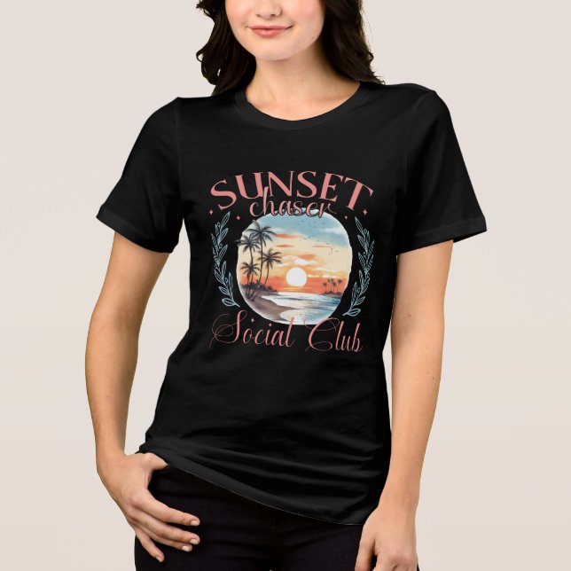 Sunset Chaser Social Club – Sunset Lovers Tri-Blend Shirt (Front)