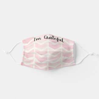 Sunset Chevron Watercolor Protective Fabric Mask