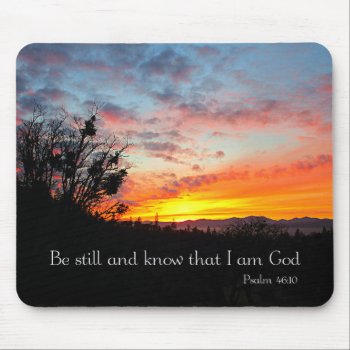 Sunset Christian Bible Verse Creationarts Mouse Pad by Creationarts at Zazzle