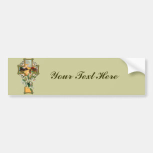 Sunset Christian Cross Bumper Sticker