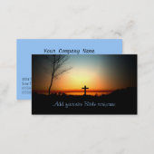 Sunset Christian Cross Business Card (Front/Back)