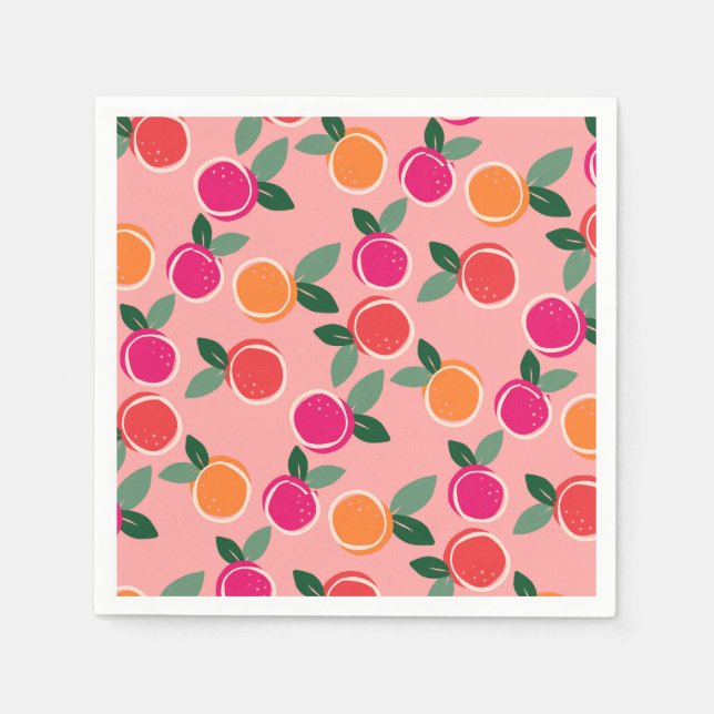 Sunset Citrus Symphony Napkins (Front)