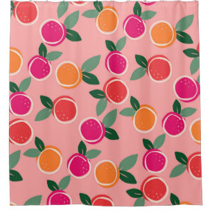 Sunset Citrus Symphony Shower Curtain