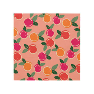 Sunset Citrus Symphony Wood Wall Art