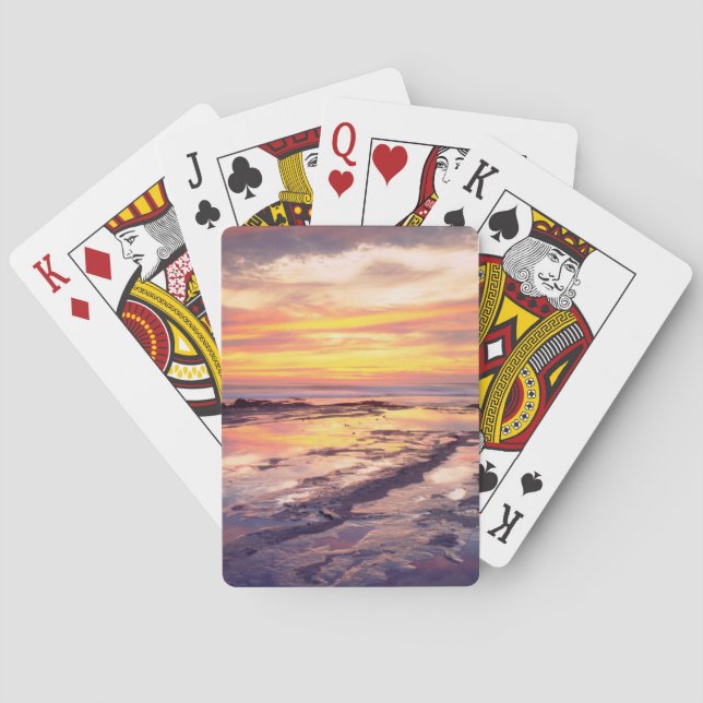 Sunset Cliffs tide pools Poker Cards (Back)