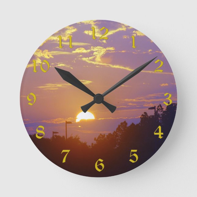 Sunset Clock(Medium) Round Clock (Front)
