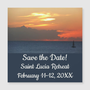 Sunset Clouds and Sailboat Save the Date
