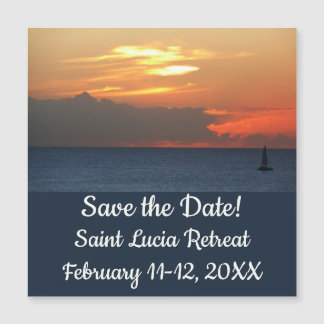 Sunset Clouds and Sailboat Save the Date