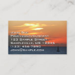 Sunset Clouds and Sailboat Seascape Business Card