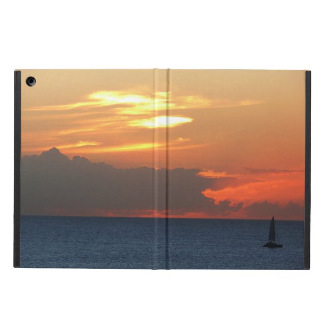 Sunset Clouds and Sailboat Seascape Case For iPad Air (Outside)