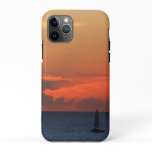 Sunset Clouds and Sailboat Seascape iPhone 11 Pro Case