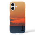 Sunset Clouds and Sailboat Seascape iPhone 16 Case