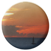 Sunset Clouds and Sailboat Seascape Chocolate Covered Oreo (Front)