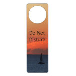 Sunset Clouds and Sailboat Seascape Door Hanger