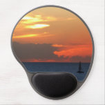 Sunset Clouds and Sailboat Seascape Gel Mouse Pad