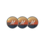 Sunset Clouds and Sailboat Seascape Golf Ball Marker