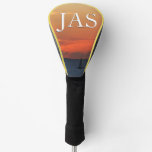 Sunset Clouds and Sailboat Seascape Golf Head Cover