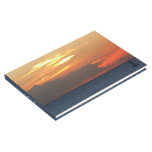 Sunset Clouds and Sailboat Seascape Guest Book