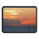Sunset Clouds and Sailboat Seascape Hitch Cover