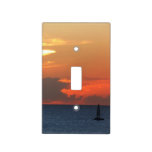 Sunset Clouds and Sailboat Seascape Light Switch Cover