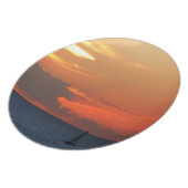 Sunset Clouds and Sailboat Seascape Melamine Plate (Left Side)