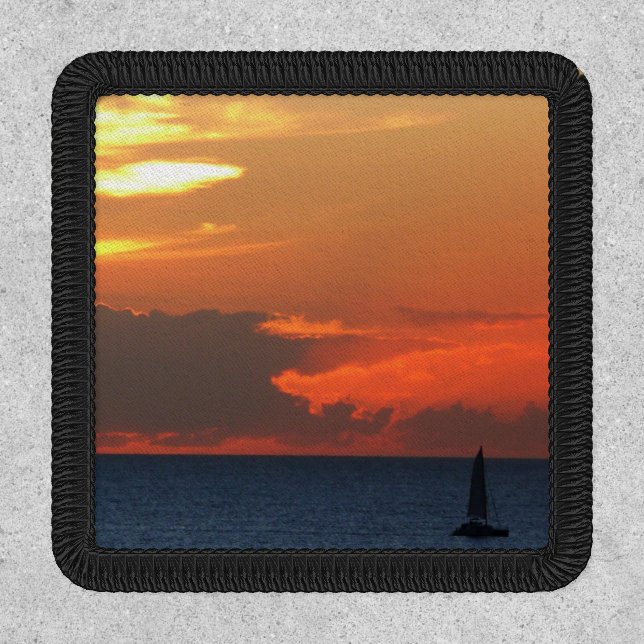 Sunset Clouds and Sailboat Seascape Patch (Front)