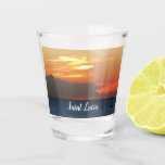 Sunset Clouds and Sailboat Seascape Shot Glass