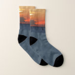 Sunset Clouds and Sailboat Seascape Socks