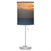 Sunset Clouds and Sailboat Seascape Table Lamp (Left)